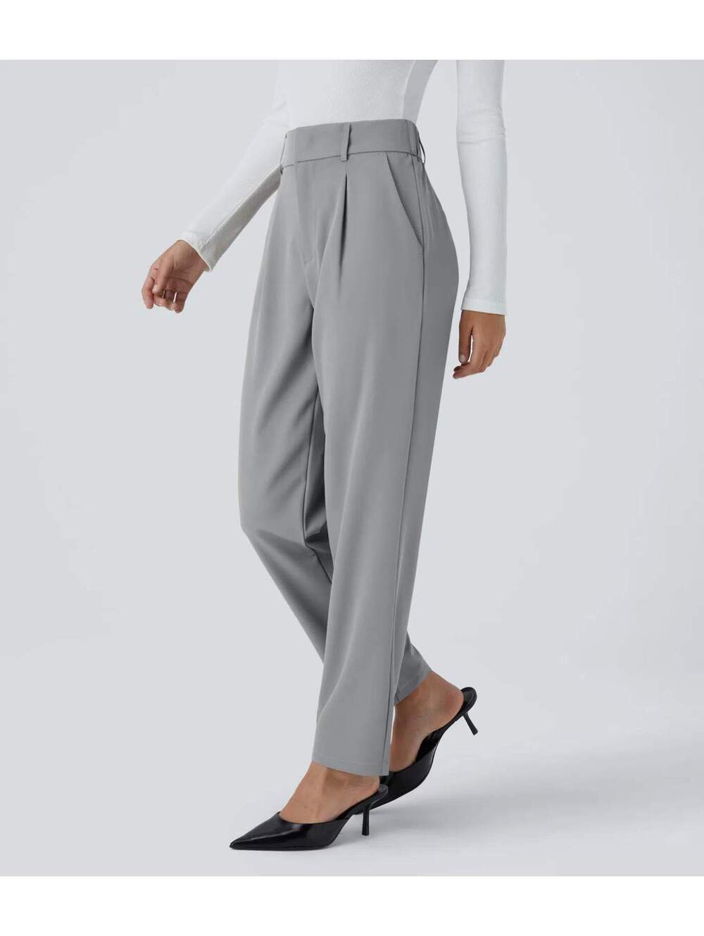 HALARA DayStretch High Waisted Pocket Straight Leg Work Pants- Size M Reg